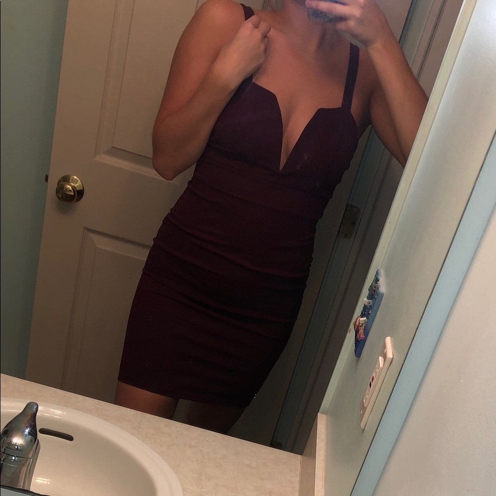 Windsor form fitting burgundy dress